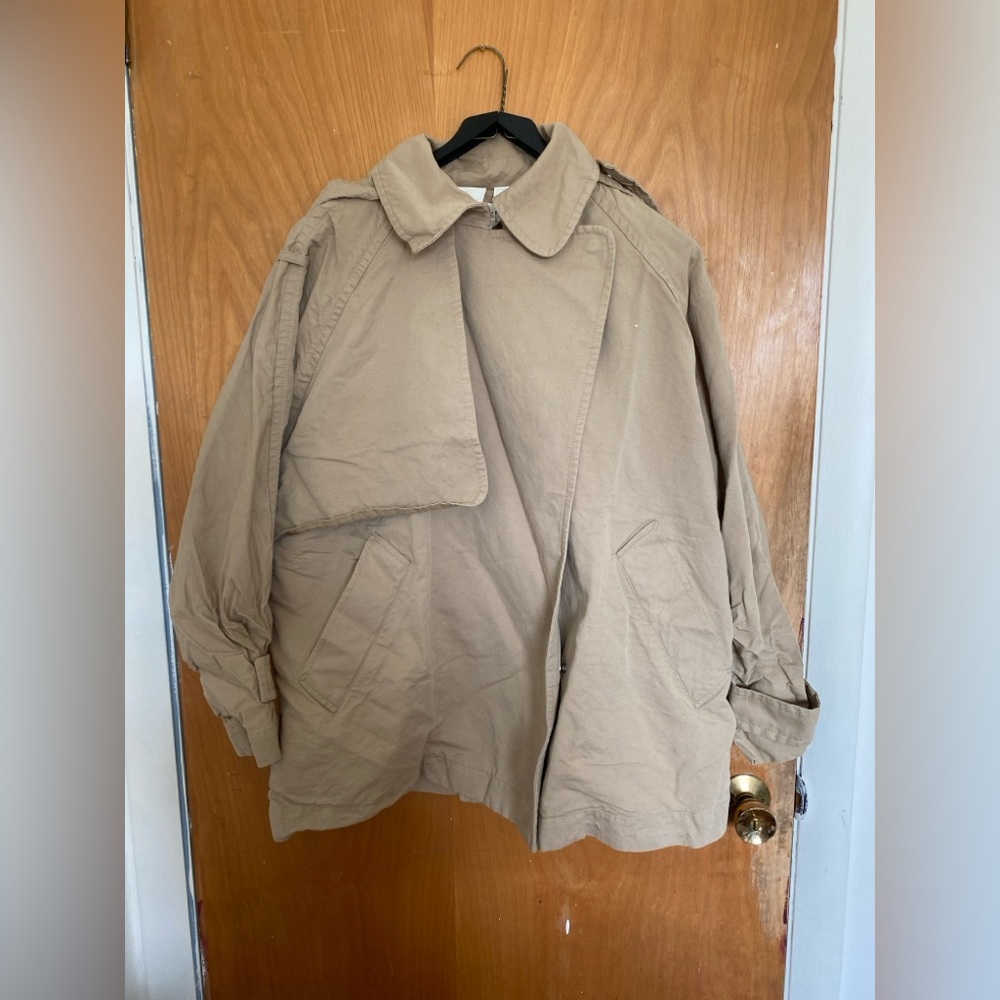 Arket Short Trench Coat Size M - Picture 4 of 9